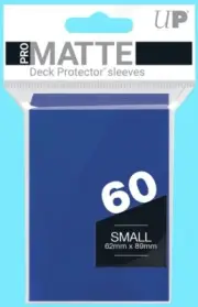 Ultra Pro 60 BLUE PRO-MATTE Small Deck Protector NEW Non Glare Card Sleeves tcg