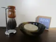 Shaving Bowl, Brush, & Stand wth Natural Soap - Pure Badger Brush