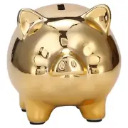 Ceramic Gold Pig Piggy Bank Cute Coin Piggy Bank Lucky2038