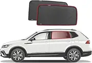 Genuine SNAPSHADES Car Rear Window Shades for Volkswagen Tiguan 2nd Gen (AD/BW; 2016-2024)