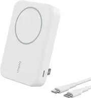 Belkin BoostCharge Pro Wireless Power Bank 10K w/ Qi2, MagSafe Compatible + Built-in Pop-up Kickstand - Compatible w/iPhone 15, 15 Plus, 15 Pro, 15 Pro Max, iPhone 14, and More - White
