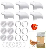 DIY 6 Chicken Feeder Ports Automatic Chicken Feeders No Waste 8 Water Nipples
