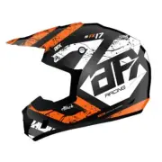 AFX FX-17 Helmet - Attack - Matte Black/Orange - X-Small 0110-7154