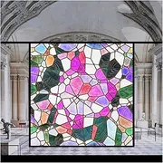 Window Sticker Stained Glass Film Color Window Church Electric Glass Frostatic Sticker, Frosted Intimacy Opaque Window Sticker,G,70x120cm /4149 (Color : K, Size : 45x80cm(18"x32"))
