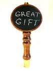 Wood Chalkboard Beer Tap Handle Kegerator Upgrade Solid Walnut Brass Knob