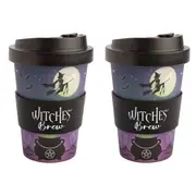 2PK Eco-To-Go Eco-To-Go Bamboo 470ml Travel Coffee Cup 6.5x14.5cm Witches Brew