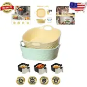 2-Pack Reusable 8.5" Ceramic Air Fryer Liners - Dishwasher Safe & Eco-Friendly