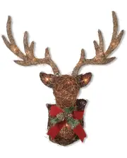 Gerson International 32in Long Electric Vine Stag Head Wall Decor