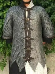 Flat Riveted With Washer Shirt Chainmail Half Sleeve Large Size CH037