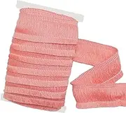 YEQIN 25mm Wide Cotton Fringe Tassel Trim 5 Yards (Pink)