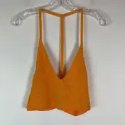 Rag & Bone NWT Women's Soleil Stretch Ribbed Bra Cami Top Yellow Orange Size L