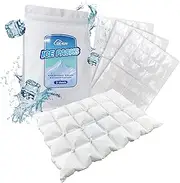 Reusable Ice Pack Sheets for Coolers - Lunch Bags Ice Packs - Dry Ice Pack Sheets for Shipping Food - Flexible Freezer Ice Sheets Keep Food Fresh Beverage Cold - 72 Mini Packs, 3 Large Sheets