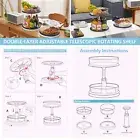 2-Tier Spice Rack Organizer 360° Rotating Lazy Susan Turntable Spice Rack Cakkx