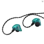 入耳式監聽耳機動圈式立體聲耳機小巧輕便用於手機聲卡平板電腦3.5MM有線耳機 綠色