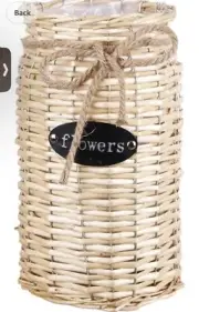 Wicker Woven Storage Basket Cylindrical Hand-Woven Basket,Wicker High Floor Vase