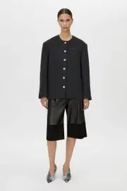 Rinaldi Tweed Jacket in French Navy - CAMILLA AND MARC® C&M