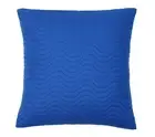 New Bianca Vivid Blue Quilted European Size Pillowcase 65 x 65cm