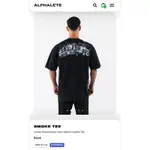 美國 ALPHALETE SMOKE TEE 黑色 銀字體 短袖 上衣 T恤 重訓 健身 運動