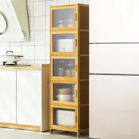在飛比找momo購物網優惠-【HappyLife】廚房多層隙縫置物櫃 五層收納櫃 Y10
