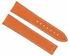 LEATHER STRAP BAND DEPLOYMENT CLASP FIT 22MM OMEGA SEAMASTER PLANET ORANGE WS