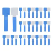 30Pcs 3.54" Self Adhesive Hook and Loop Cable Ties for Wire Organizer(Blue)