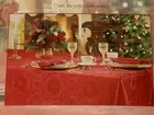 Radiant Poinsettia Tablecloth Christmas Holiday Table cloth Oblong 52X70" RED