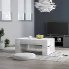 Coffee Table High Gloss White 100x60x42 cm Chipboard