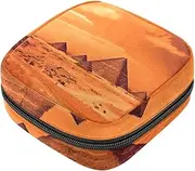Period Bag,Sanitary Napkin Storage Bag,Ancient Egyptian Pyramid,Tampon Bag for Purse