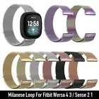 For Fitbit Sense Versa 4 3 Sense 2 Milanese Loop Stainless Steel Mesh Strap Band
