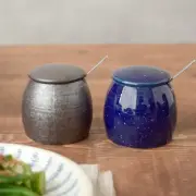 Mustard container, umeboshi-shaped seasoning container with spoon, From Japan