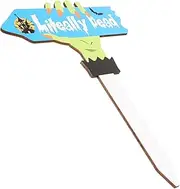 Toyvian Halloween Sign Spooky Garden Stake for Outdoor Decorations Durable Halloween Theme Decor for Lawn and Festivities