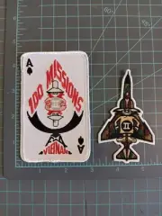 UNUSED WARTIME USAF F-4 PHANTOM 100 MISSION VIETNAM PATCH ACE OF SPADES + F-4