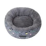 La Doggie Vita Moggy Treats Bed Reversible Cat Donut Grey