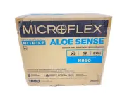 (1000/Cs) ANSELL Microflex Aloe Sense N96 Nitrile Exam Gloves - XSmall Teal N960