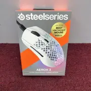 SteelSeries Aerox 3 Wired Optical Gaming Mouse - Snow