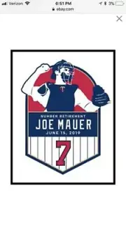 Joe Mauer SGA Bobblehead Pack 2019 Minnesota Twins + Exclusive 5 Total Set