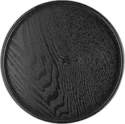 Wooden Serving Tray, Solid Round Wooden Tray Anti Slip Tea Tray for Drinks Food Coffee Drinks and More(30cm)