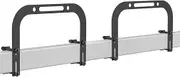 MOTRAIN 2-Pack Non-Slip Mattress Slide Stoppers, Mattress Holder, Thicken Metal Gripper Retainer Bars for Metal & All Bed Frames, Corner Design to Prevent Sliding, Black ﻿