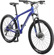 [Mongoose] Switchback Comp Hardtail Mountain Bike for Adult Men Women, Front Suspension, 18-Speed, 27.5-Inch Wheels, Mechanical Disc Brakes, Large Aluminum Frame, Blue