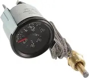 Luxshiny 1Set Mechanical Water Temperature Gauge with Temperature Sensor Dual Scale Automotive Indicator for Engine Protection and Real Monitoring of Water Tank Temperature