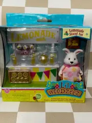 Lil Woodzeez Bunny Lemon Aid Stand Set Star Hoppingood 25 Piece Pretend Play