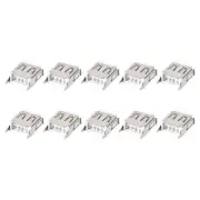 USB Socket 2.0 Type Female DIP 4 Pin 1.5A 30V 16x14x7mm/Silver White/50 Pcs
