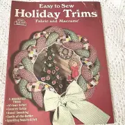 Easy to Sew Holiday Trims Fabric and Macrame by Craft Course SP-13 Full Patterns