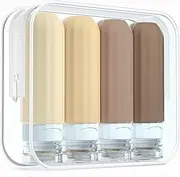 Mrsdry Travel Bottles for Toiletries, TSA Approved, Silicone Travel Bottles, BPA Free, 3oz Leak Proof Travel Size Bottles, Travel Accessories for Shampoo Body Wash Lotion Soap Liquids (4 Pack)
