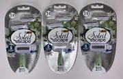 Bic Soleil Escape 5-Blade Disposable Razors, Jasmine & Eucalyptus 2ct - Lot Of 3