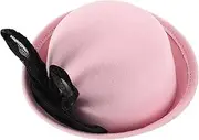 [VERDANVERSE] Bunny Ear Bucket Hat Adorable Easter Celebration Cap for Warm Woolen Windproof Design Cute Fishing Hat for Newborns Versatile Style Pink