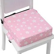 Sylynvia Booster Seat for Kitchen Chair with Adjustable Straps, Toddler Booster Seats for Dining Table Portable for Travel Camping Eating, Booster Cushion for Table for Baby Child Infant Kid Boy Girl