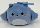 Original Squishmallows 3.5" Lux The Manta Ray Clip On Small Blue