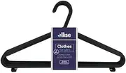 Ellise Adult Coat Hangers 8-Piece Set, 37 cm Length, Black