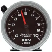 AutoMeter Tachometer Gauge 10K RPM 3 3/4in Pedestal w/Ext. Shift-Light - Black
